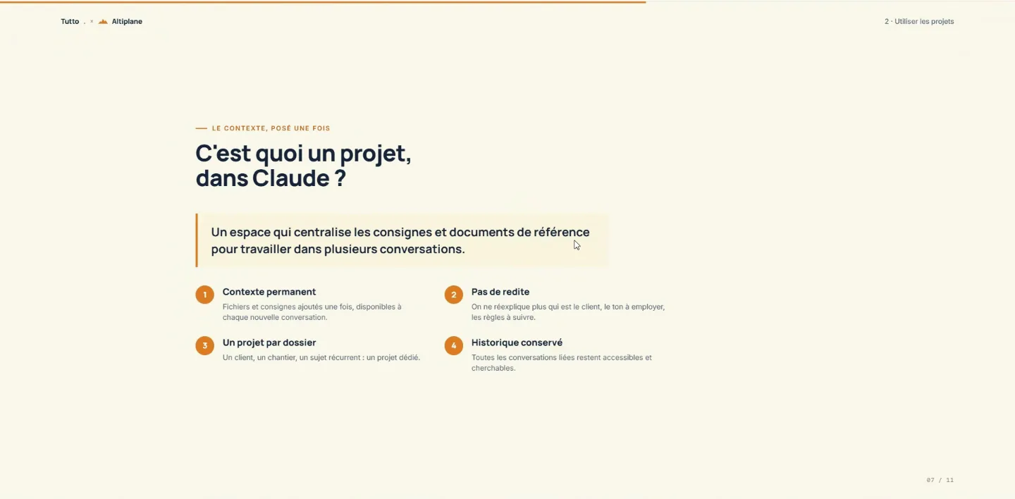 What is a project in Claude? A space that centralises instructions and reference documents.